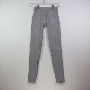 ONER ACTIVE Gray Seamless High Waist Athletic Leggings Gym Yoga Pants Size Small